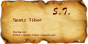Spatz Tibor névjegykártya